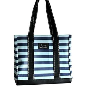 Scout Navy and Light Blue Striped Tote Small Deano